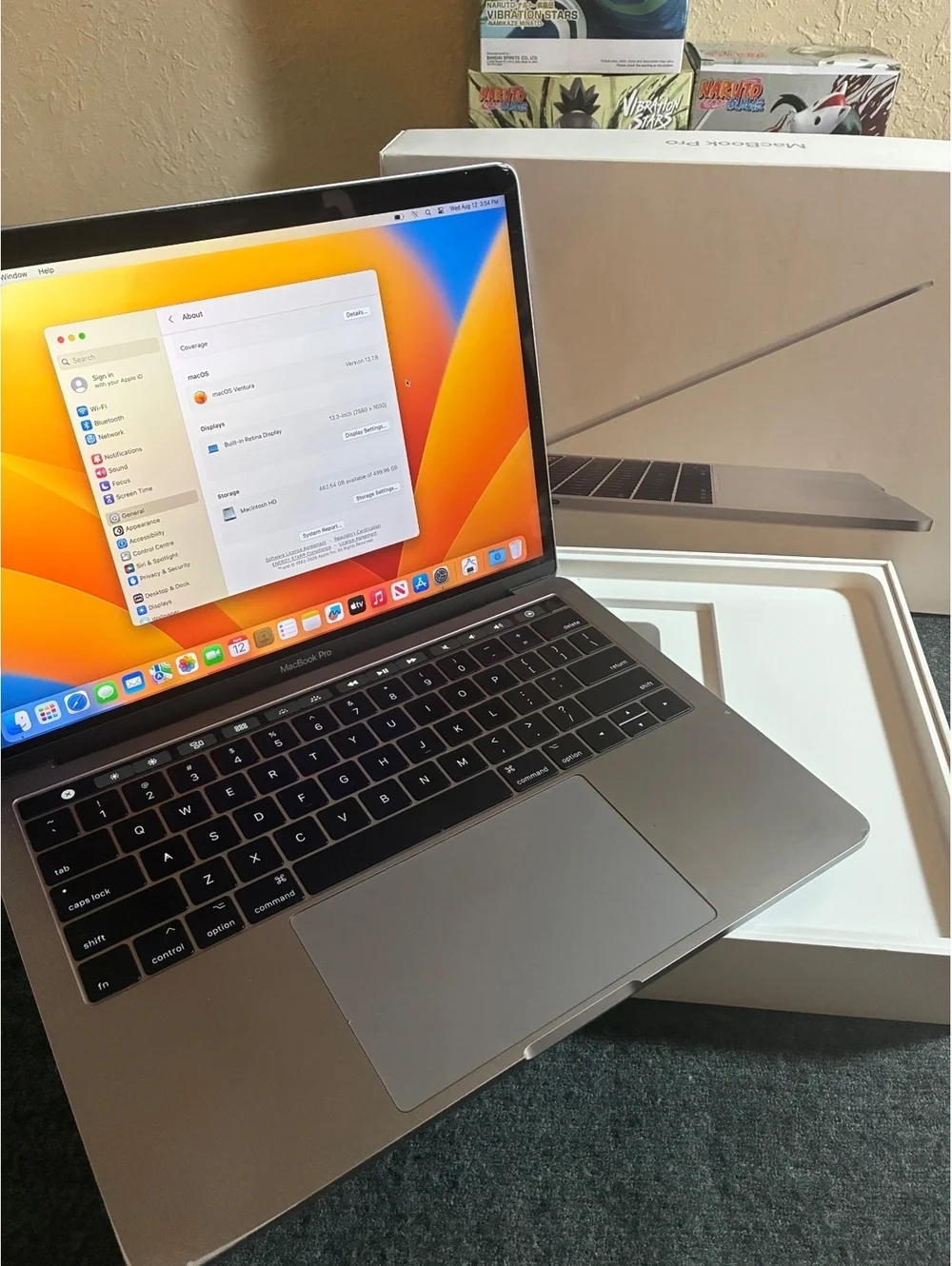 Apple MacBook Pro13 Space Gray Laptop, Ram 16gb, 512gb ssd, MacOS 2022, with box